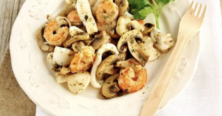 Cuttlefish, Shrimp & Mushroom Antipasto