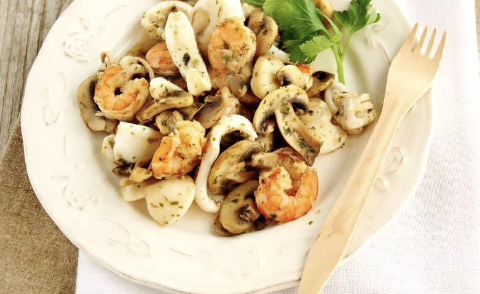 Cuttlefish, Shrimp & Mushroom Antipasto